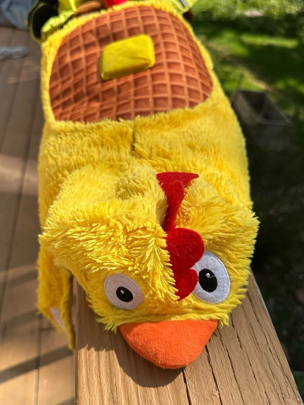 Chicken Waffle Dog Costume Medium Yellow Halloween Pet Costume 2013